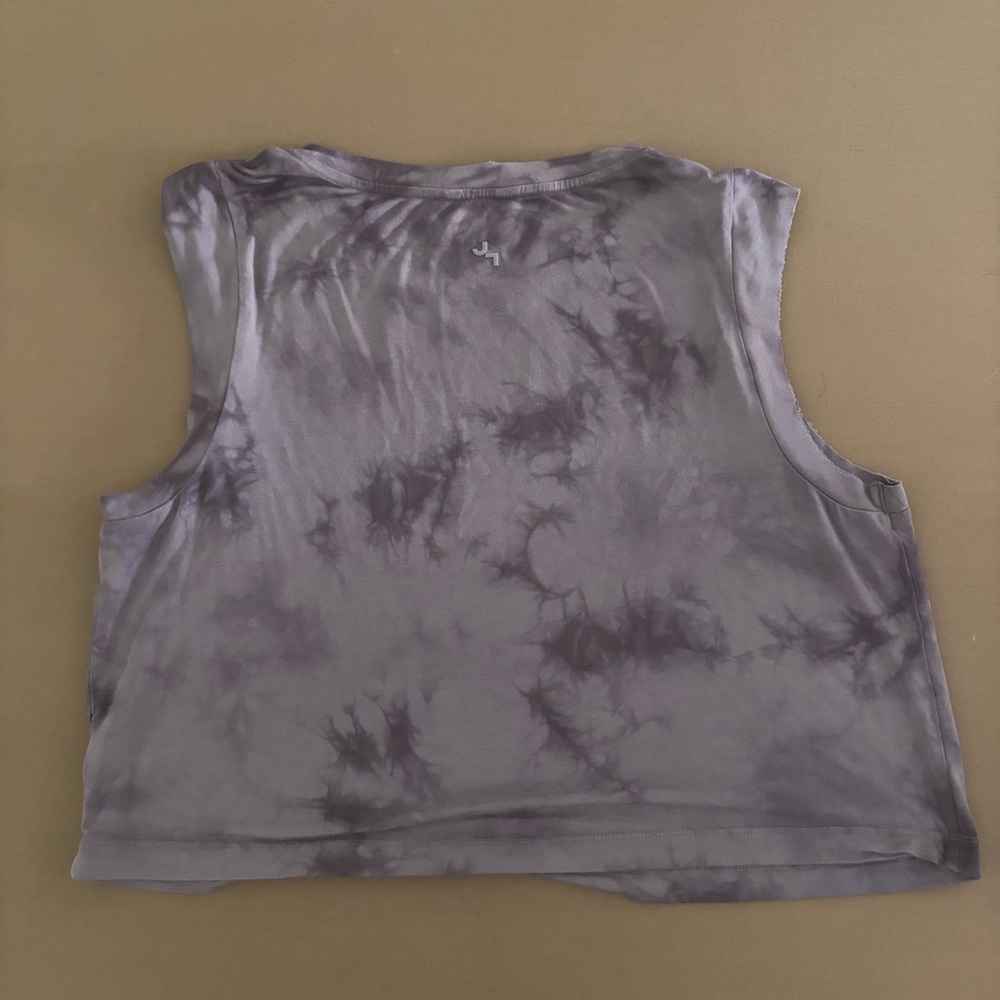 JoyLab Tie Dye Brown Cropped Muscle Tee - Picture 3 of 7